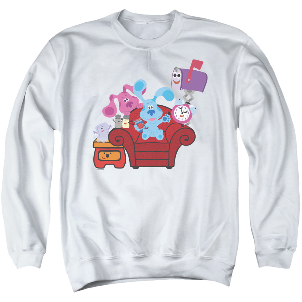 Blues Clues & You Friends Forever Mens Crewneck Sweatshirt White Officially Licensed