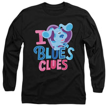 Load image into Gallery viewer, Blues Clues & You I Heart Blue Mens Long Sleeve Shirt Black Officially Licensed