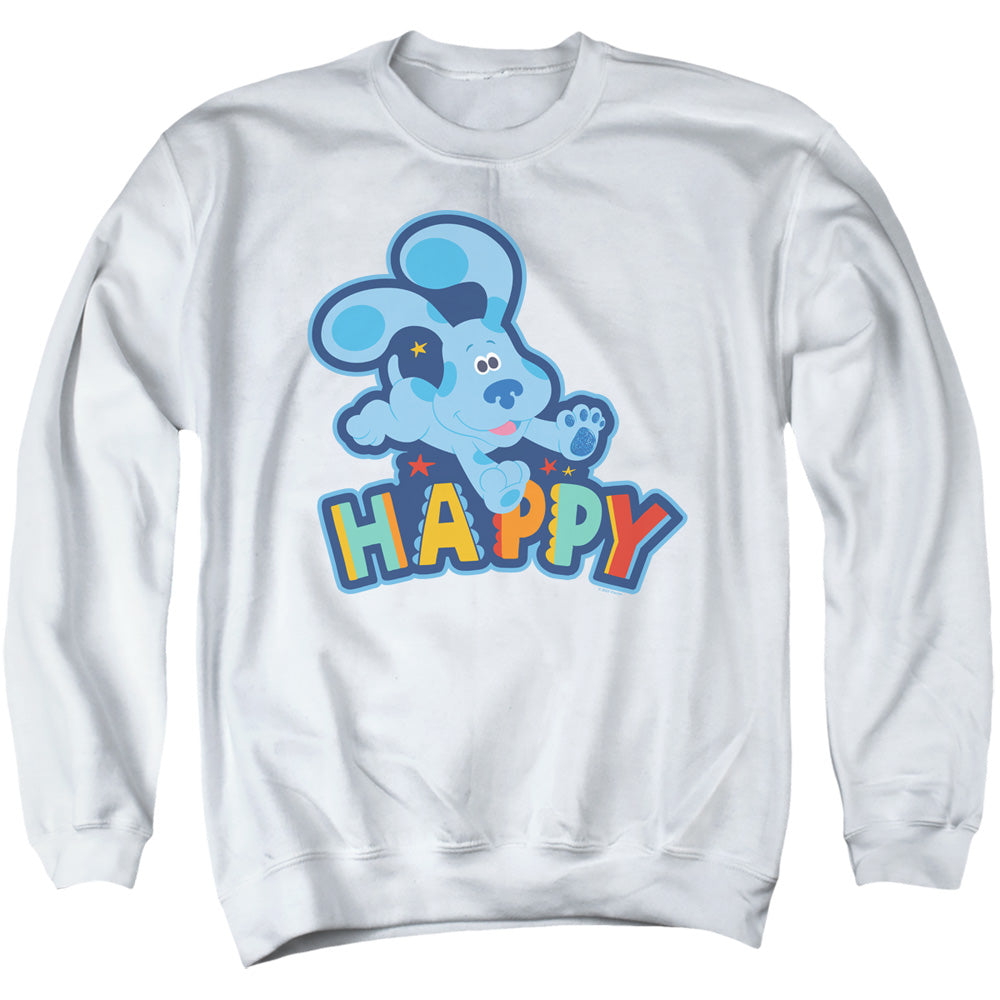 Blues Clues & You Happy Puppy Mens Crewneck Sweatshirt White Officially Licensed