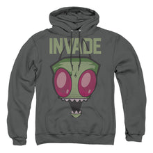 Load image into Gallery viewer, Invader Zim Invade Mens Hoodie Charcoal