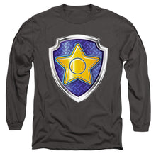 Load image into Gallery viewer, Paw Patrol Chase Badge Mens Long Sleeve Shirt Charcoal
