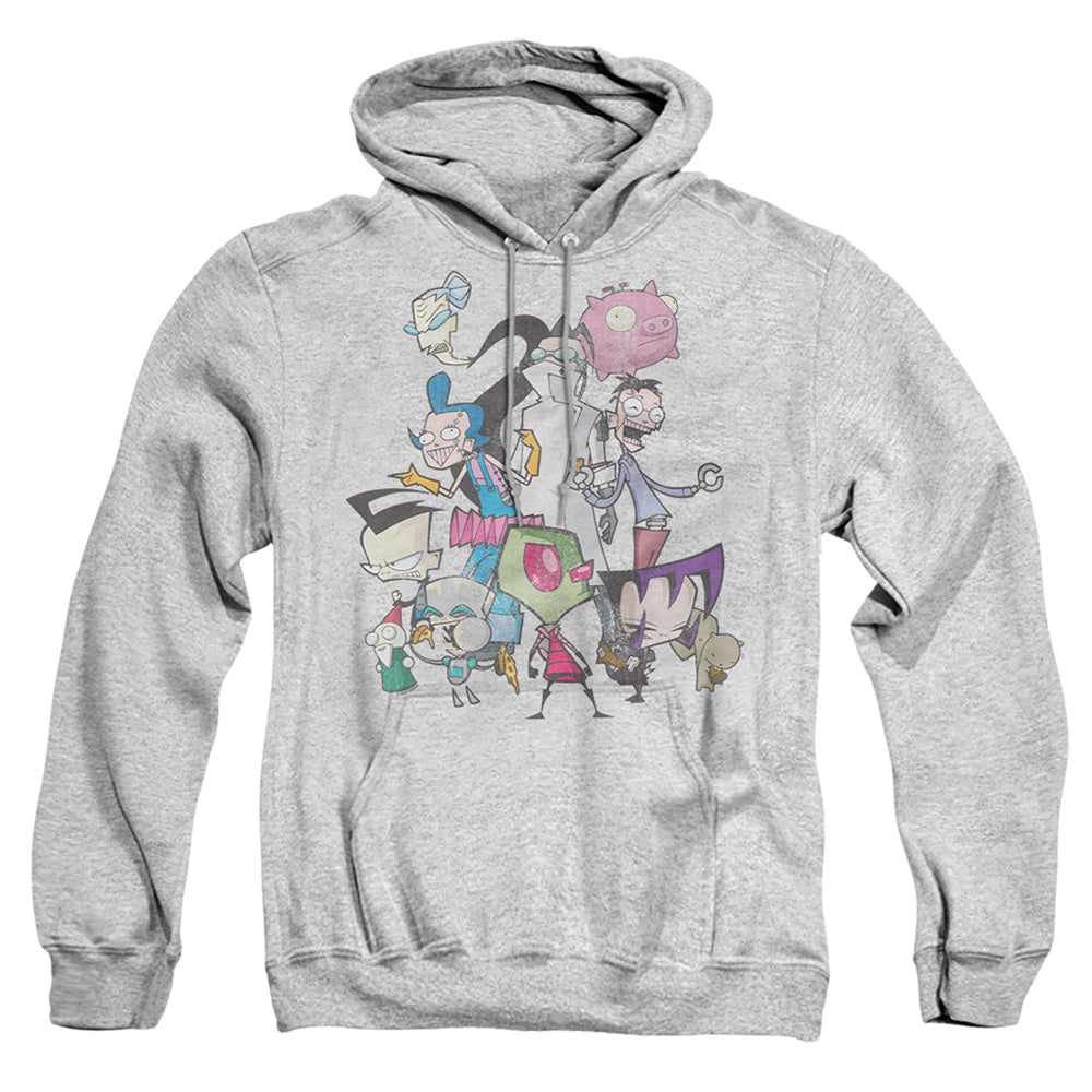 Invader Zim Group Shot Mens Hoodie Athletic Heather