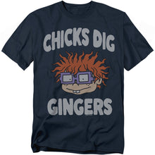 Load image into Gallery viewer, Rugrats Chicks Dig Gingers Mens T Shirt Navy