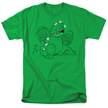 Load image into Gallery viewer, Rugrats Reptar Destroys City Mens T Shirt Kelly Green