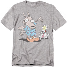 Load image into Gallery viewer, Rockos Modern Life Rocko And Spunky Mens T Shirt Athletic Heather