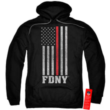 Load image into Gallery viewer, New York City Thin Red Line Mens Hoodie Black
