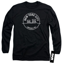 Load image into Gallery viewer, New York City See Nyc Brooklyn Mens Long Sleeve Shirt Black