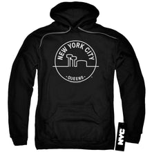 Load image into Gallery viewer, New York City See Nyc Queens Mens Hoodie Black