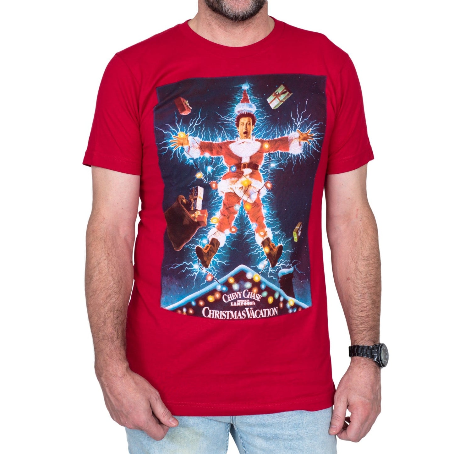 National Lampoons Christmas Vacation Clark Griswold House Roof Lights T Shirt