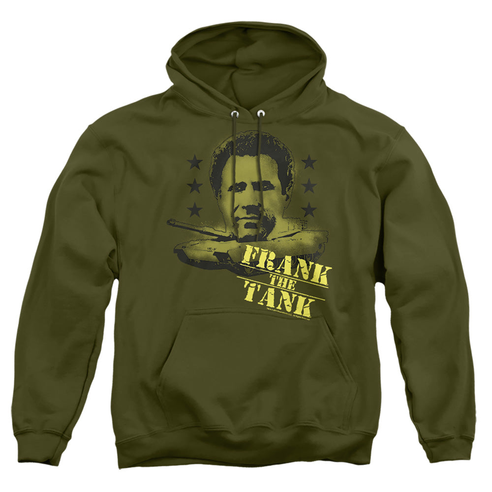 Old School Frank The Tank Mens Hoodie Military Green