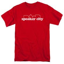 Load image into Gallery viewer, Old School Speaker City Logo Mens T Shirt Red