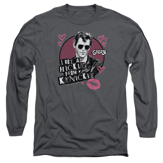 Grease Kenickie Mens Long Sleeve Shirt Charcoal Officially Licensed