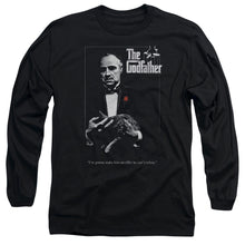 Load image into Gallery viewer, Godfather Poster Mens Long Sleeve Shirt Black Officially Licensed