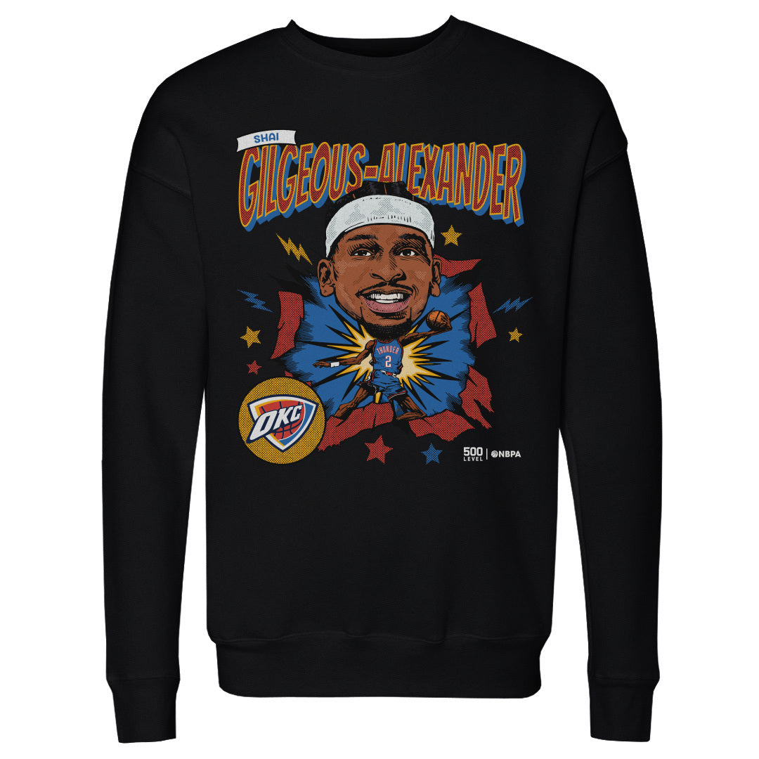 Shai Gilgeous-Alexander Oklahoma City Thunder Caricature Retro WHT