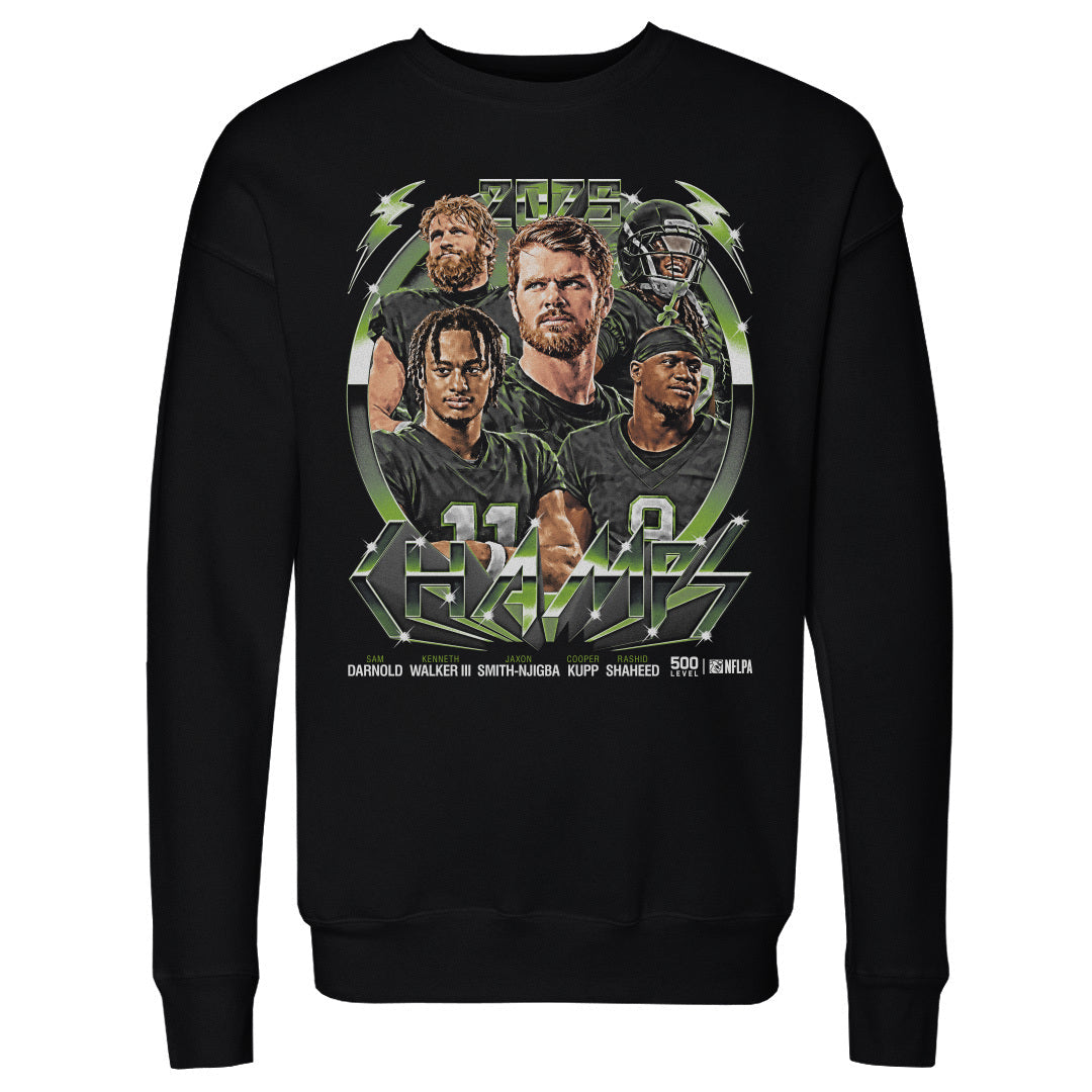 Seattle Football 2025 Champs Vintage Neon WHT