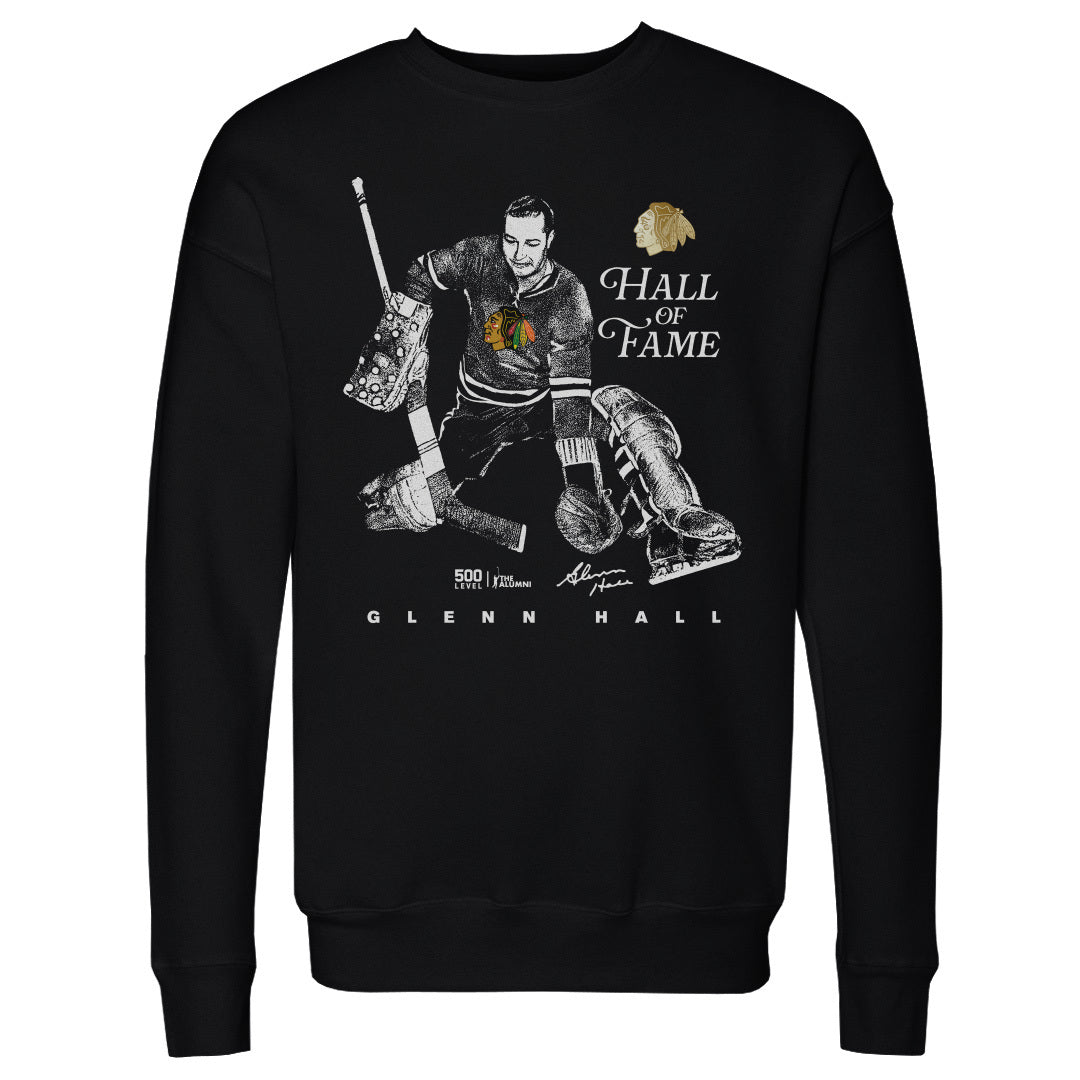 Glenn Hall Chicago Blackhawks H.O.F. Bitmap WHT