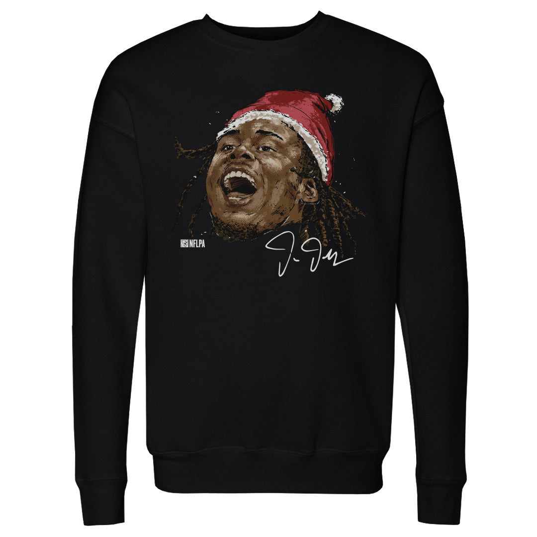 Justin Jefferson Minnesota Portrait Santa Hat WHT