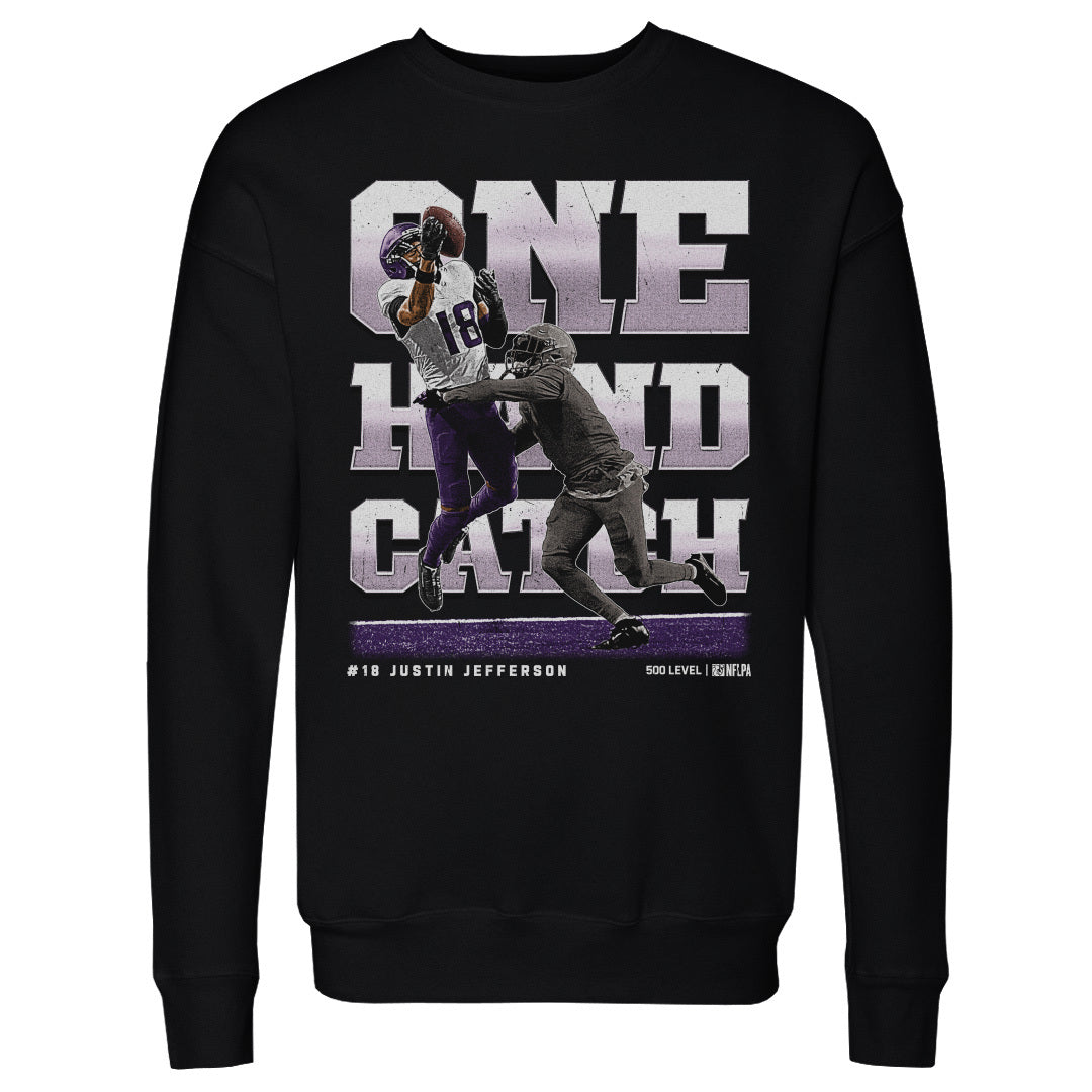Justin Jefferson Minnesota One Hand Catch WHT