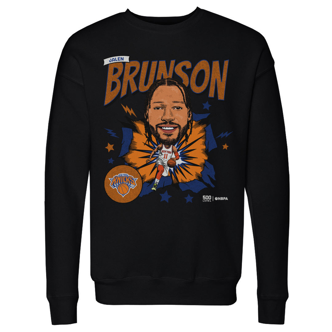 Jalen Brunson New York Knicks Caricature Retro WHT