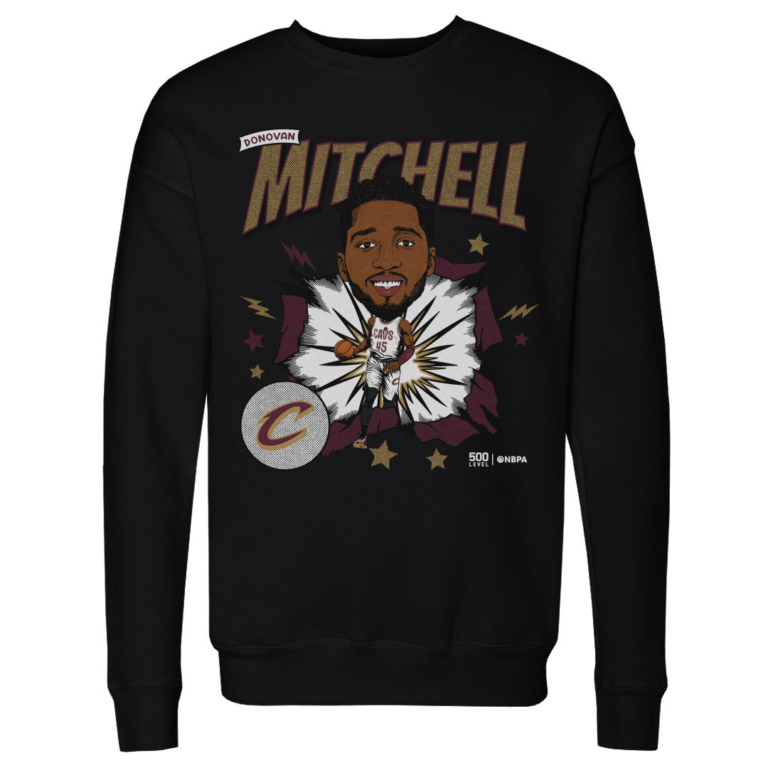 Donovan Mitchell Cleveland Cavaliers Caricature WHT