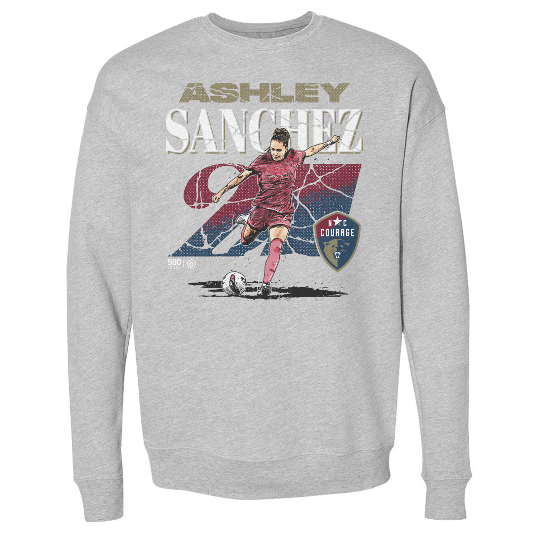 Ashley Sanchez North Carolina Courage Cracked Number WHT