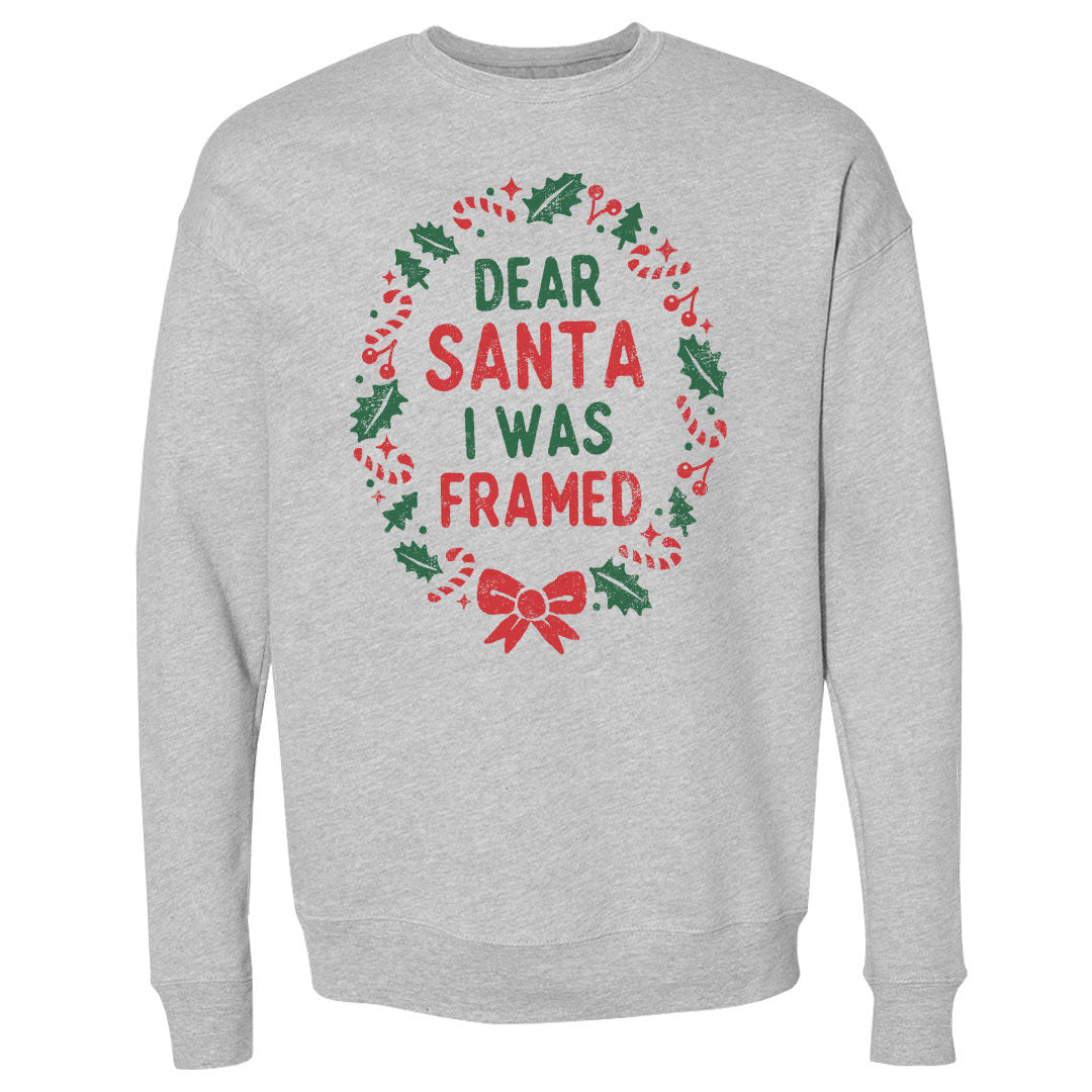 Christmas Dear Santa I Was Framed WHT