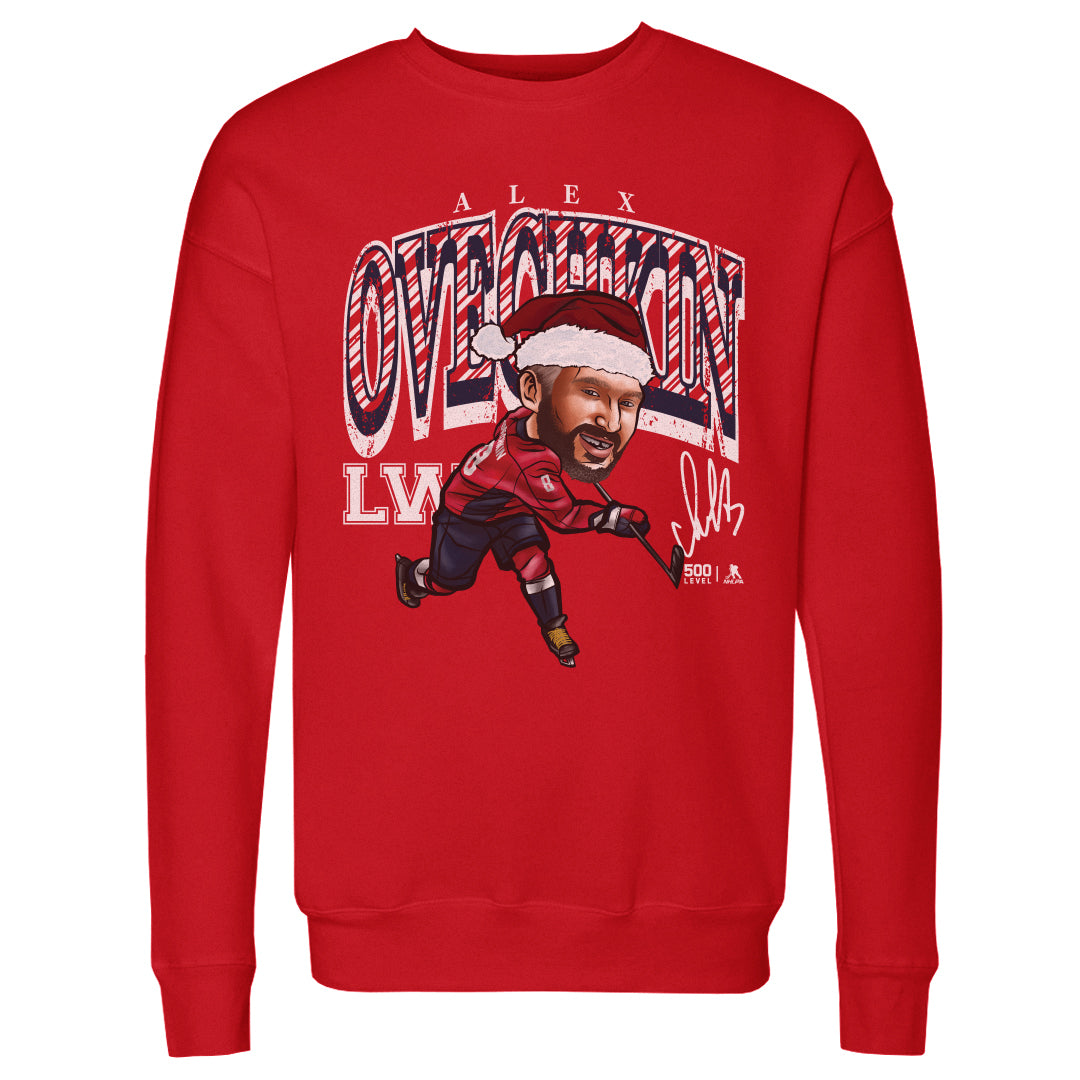 Alex Ovechkin Washington Cartoon Santa Hat WHT