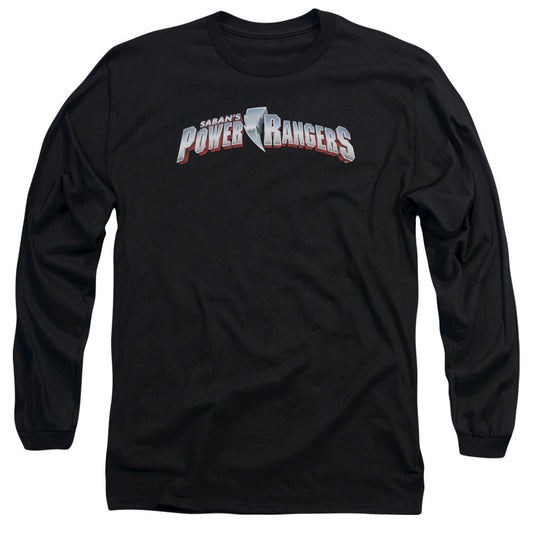 Power Rangers New Logo Mens Long Sleeve Shirt Black