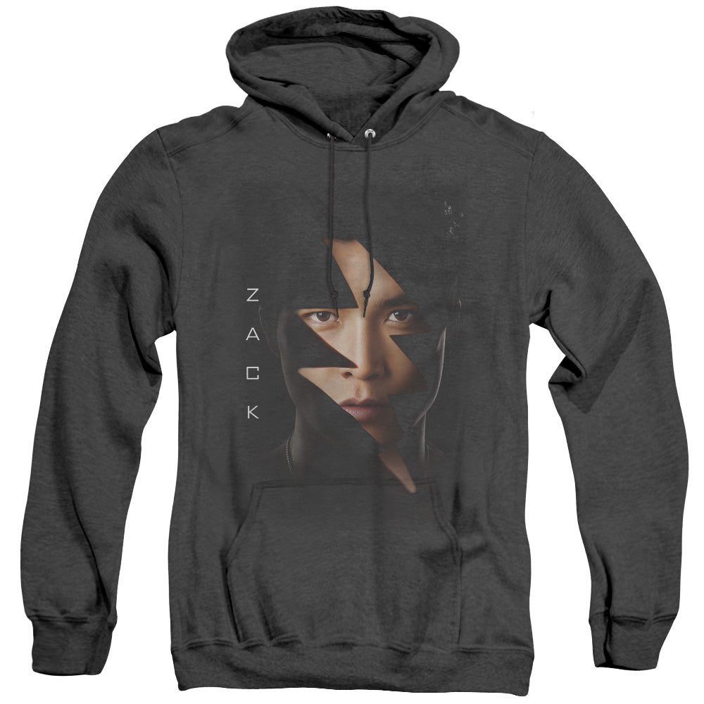 Power Rangers Zack Bolt Heather Mens Hoodie Black