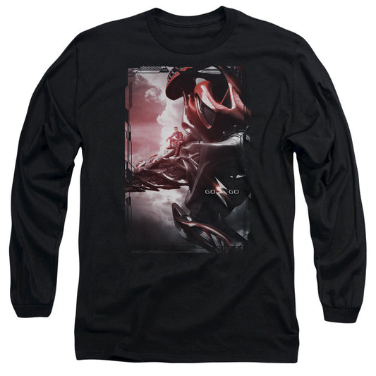 Power Rangers Red Zord Poster Mens Long Sleeve Shirt Black
