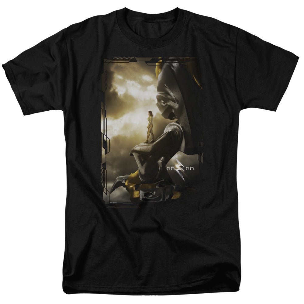 Power Rangers Yellow Zord Poster Mens T Shirt Black