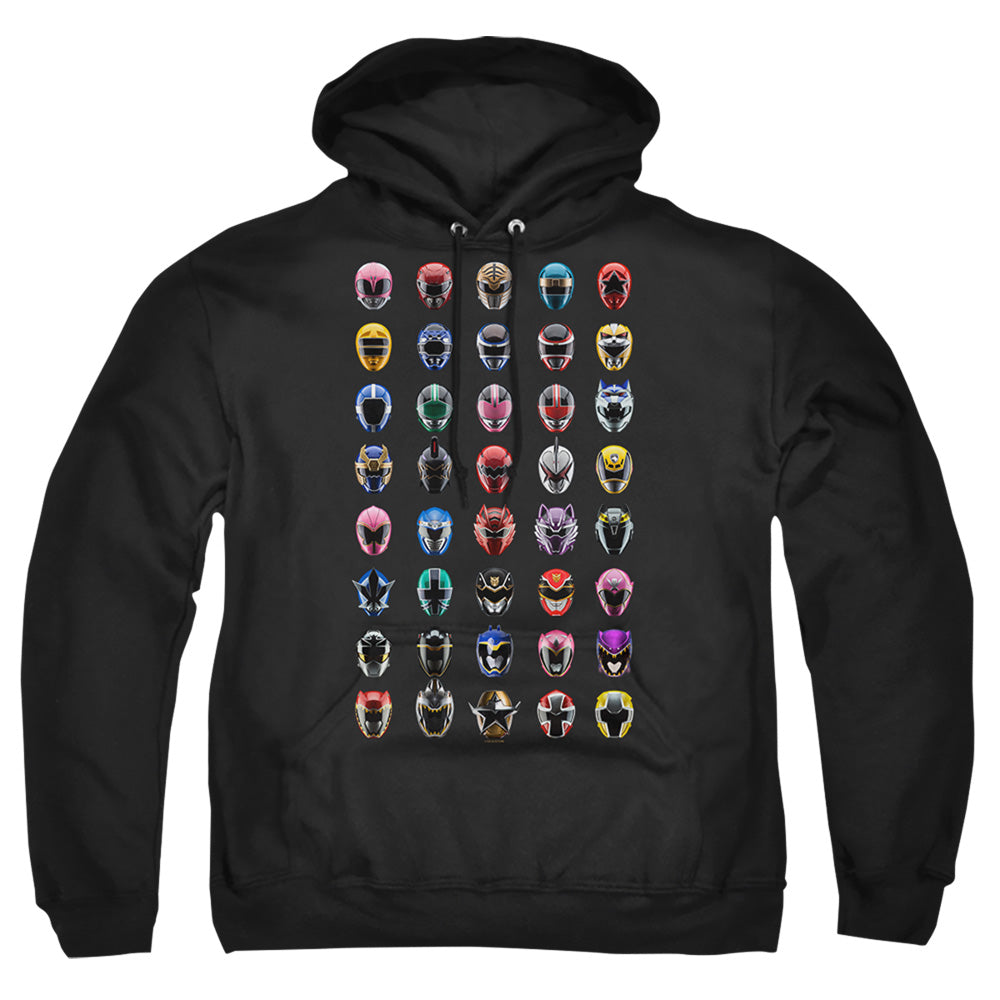 Power Rangers Visual Timeline Mens Hoodie Black