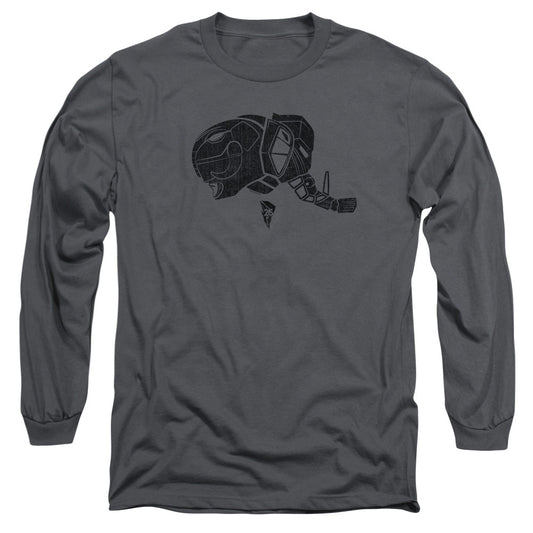 Power Rangers Black Mens Long Sleeve Shirt Charcoal