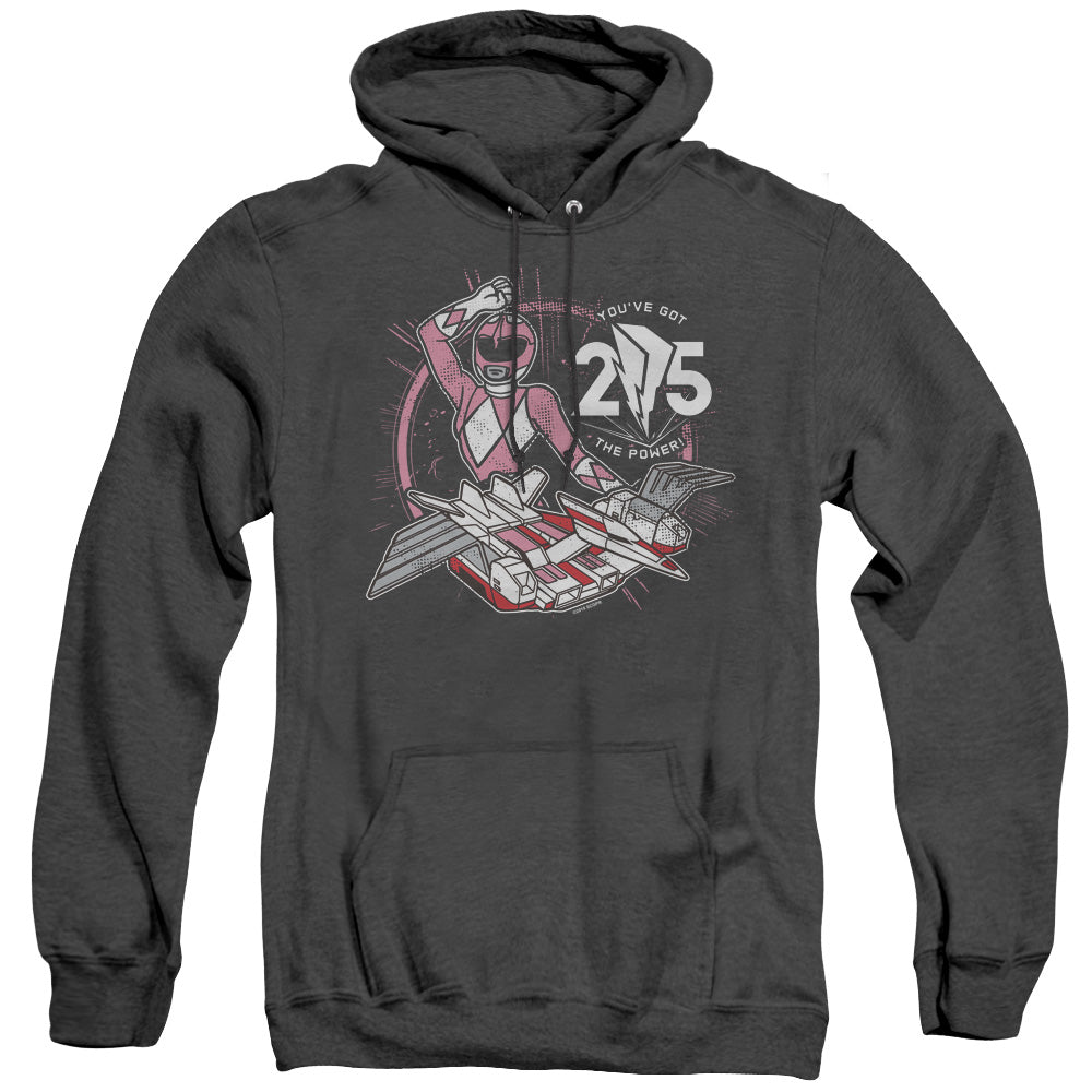 Power Rangers Pink 25 Heather Mens Hoodie Black