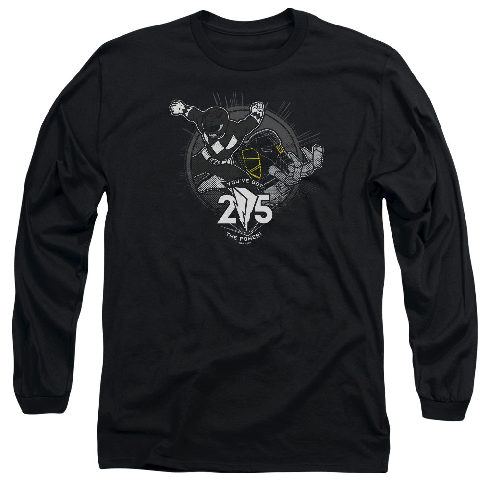 Power Rangers Black 25 Mens Long Sleeve Shirt Black