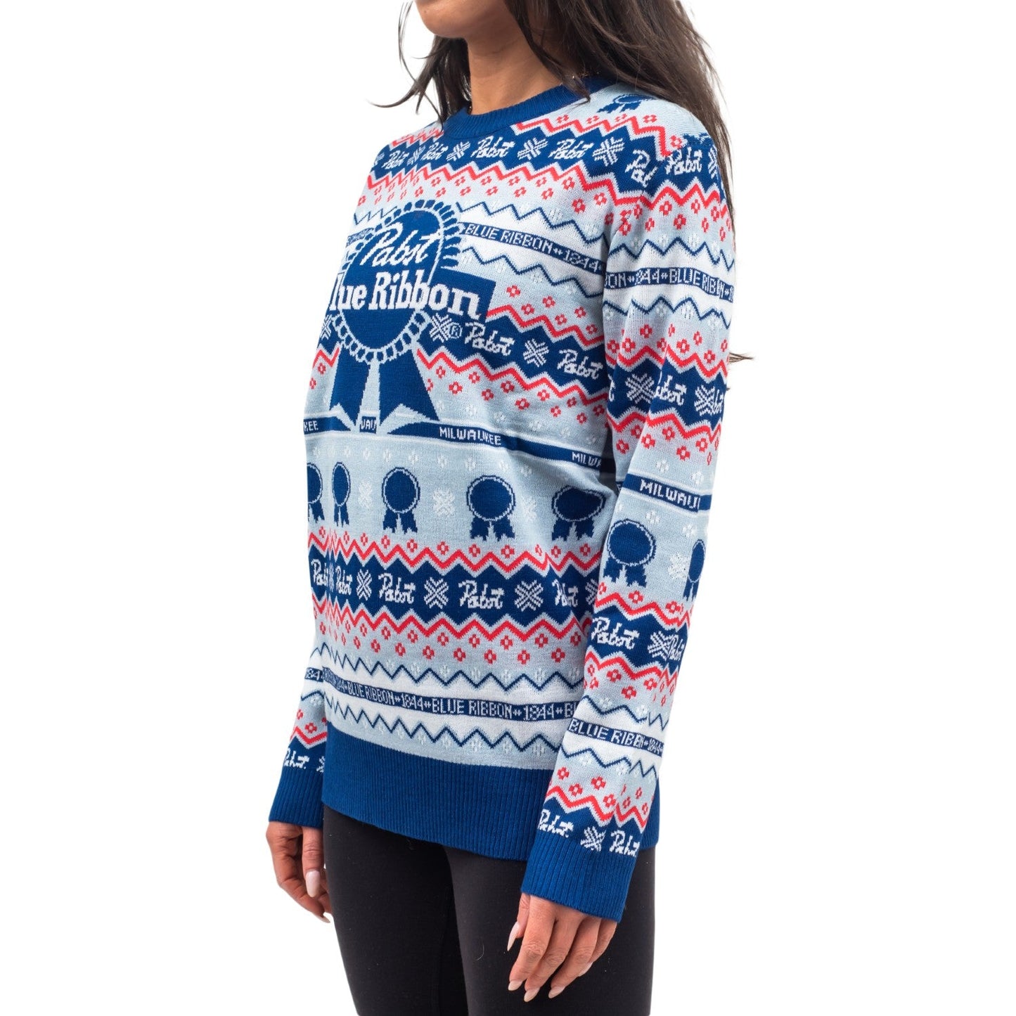 Pabst Fair Isle Beer Holiday Ugly Christmas Sweater