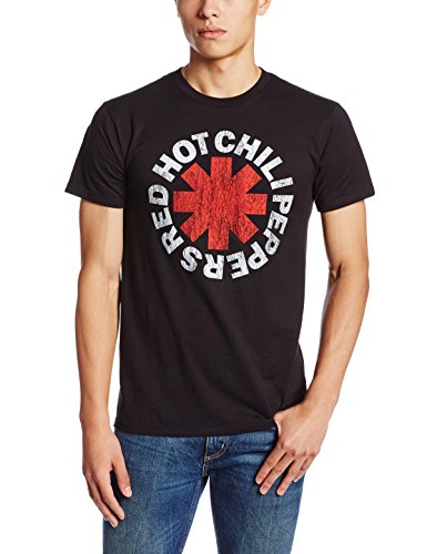 Red Hot Chili Peppers Distressed Logo Mens T Shirt