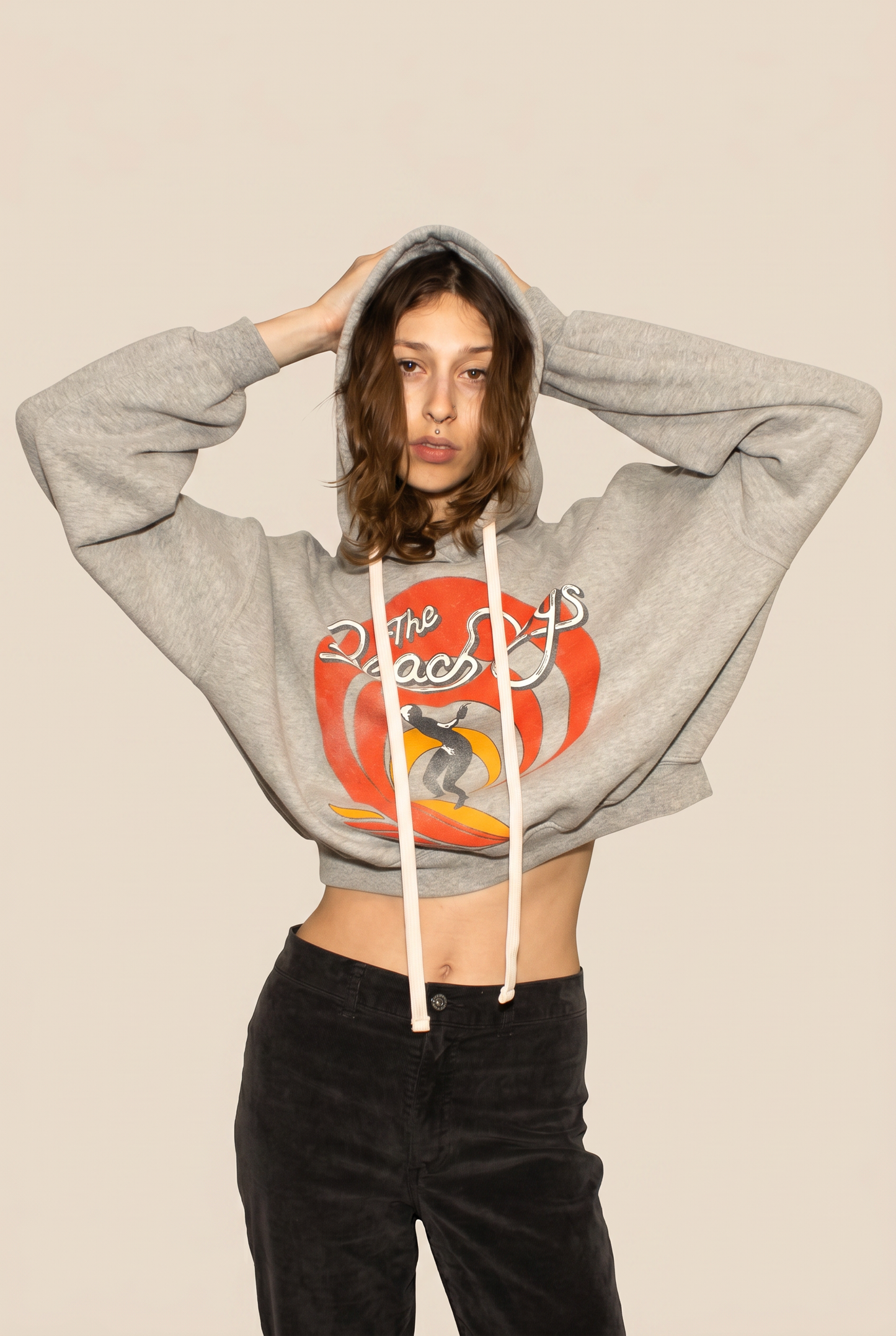 The Beach boys Surfer Womens Hoodie Grey