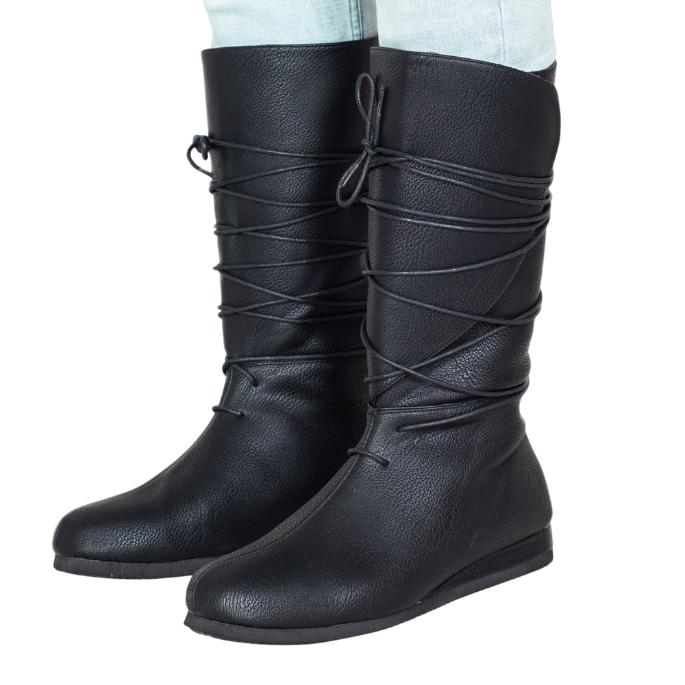 Renaissance Black Boots Costume Cosplay