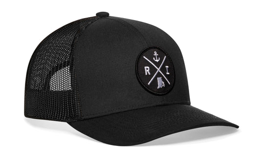 Rhode Island Trucker Haka Hat Black RI X Snapback
