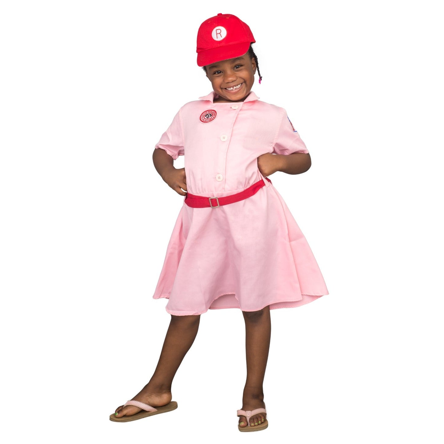 Rockford Peaches Pink Baseball Girls Costume Dress