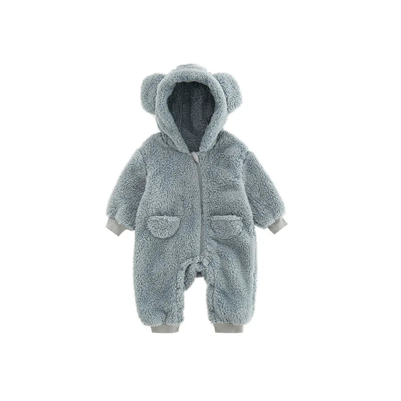 Newborn Baby Rompers Spring Autumn Warm Fleece Baby Costume