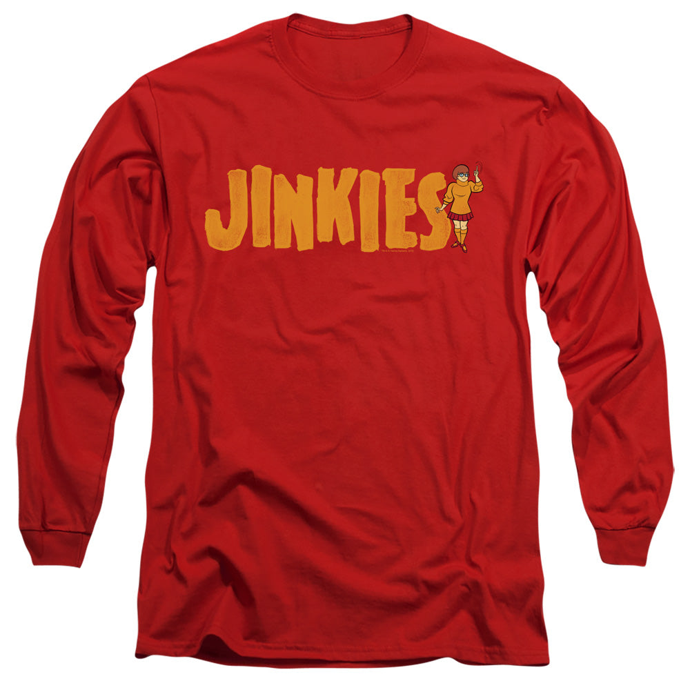 Scooby Doo Jinkies Mens Long Sleeve Shirt Red Officially Licensed