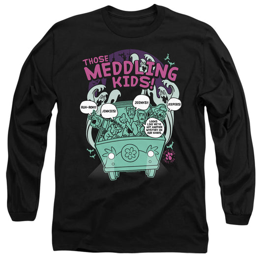 Scooby Doo Meddling Since 1969 Mens Long Sleeve Shirt Black Officially Licensed