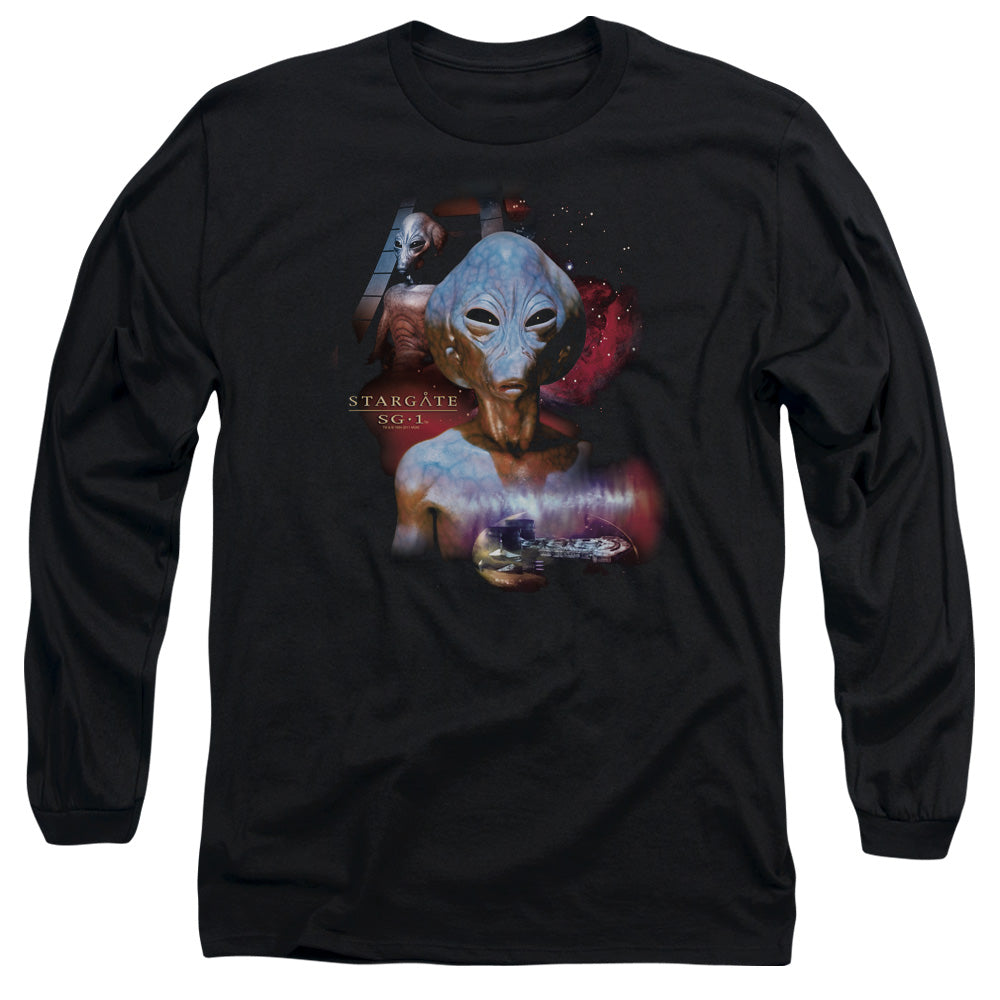 Sg1 The Asgard Mens Long Sleeve Shirt Black Officially Licensed