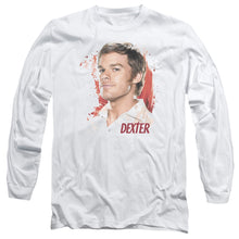 Load image into Gallery viewer, Dexter Blood Splatter Mens Long Sleeve Shirt White Officially Licensed