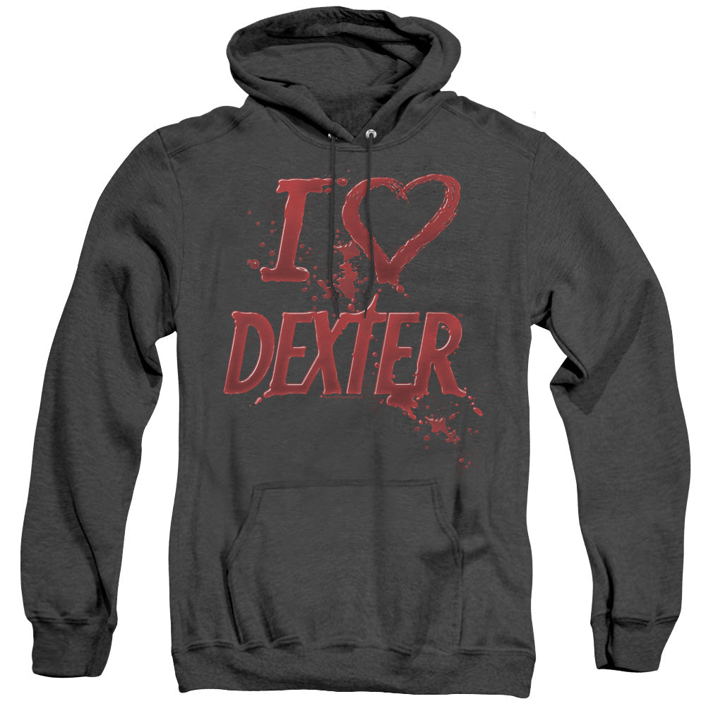 Dexter I Heart Dexter Heather Mens Hoodie Black