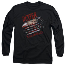 Load image into Gallery viewer, Dexter Blood Never Lies Mens Long Sleeve Shirt Black Officially Licensed