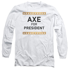 Load image into Gallery viewer, Billions Axe For President Mens Long Sleeve Shirt White Officially Licensed