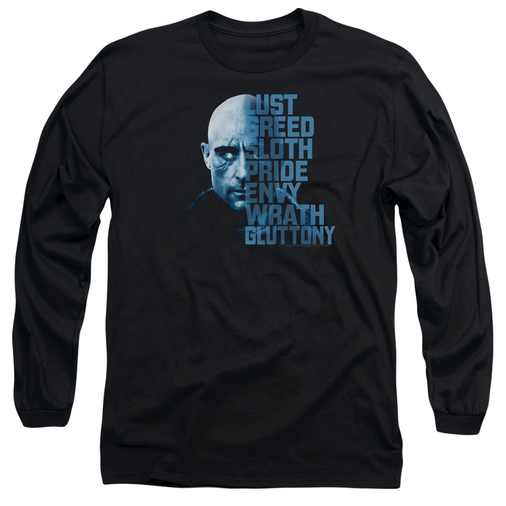 Shazam Movie Evil Sivana Mens Long Sleeve Shirt Black Officially Licensed